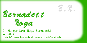 bernadett noga business card